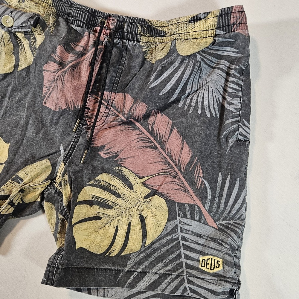 Deus‎ Ex Machina Boardshorts Men's XL Noosa 16" Yardage Print Zip Pocket